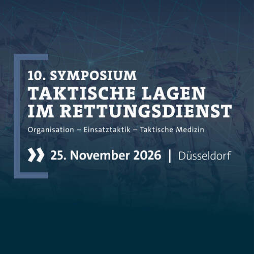 Tickets kaufen für 10. Symposium Taktische Lagen im Rettungsdienst am 25.11.2026