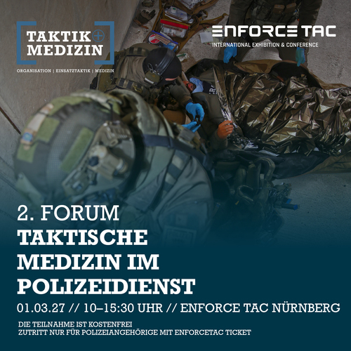 Tickets kaufen für 2. Forum  Taktische  Medizin im Polizeidienst am 01.03.2027